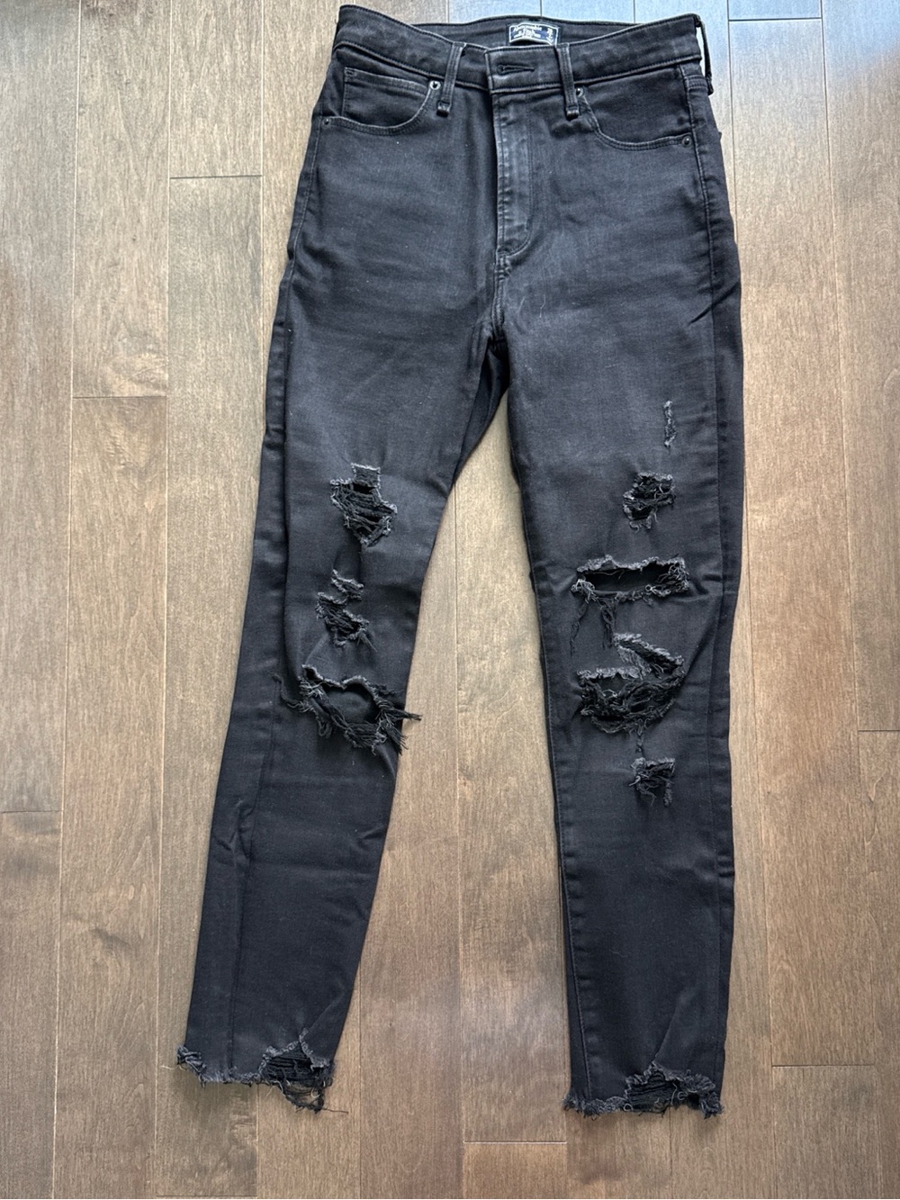 Abercrombie and fitch Black high waisted ankle Skinny Jeans
